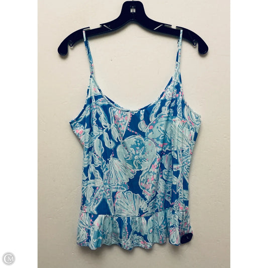 Top Sleeveless Designer By Lilly Pulitzer In Blue, Size: Xl