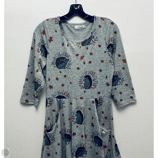 Dress Casual Midi By Clothes Mentor In Grey, Size: S