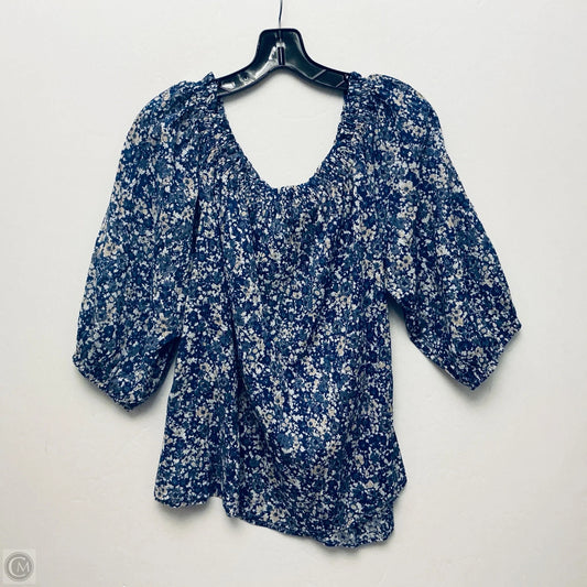 Top Short Sleeve By Good Hart In Blue, Size: L