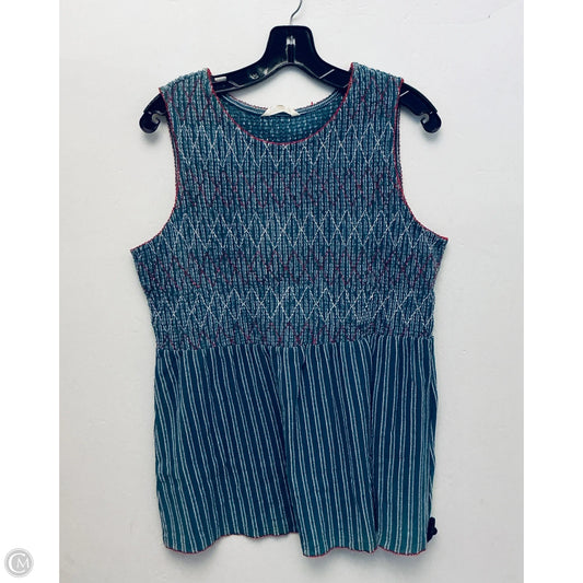 Top Sleeveless By Matilda Jane In Blue, Size: L