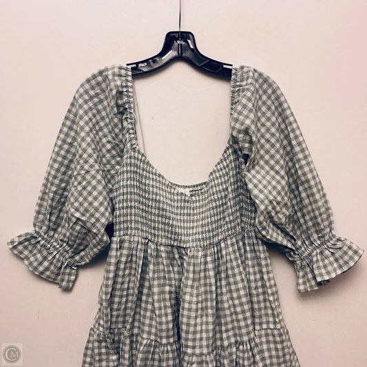 Dress Casual Midi By Mable In Checkered Pattern, Size: L