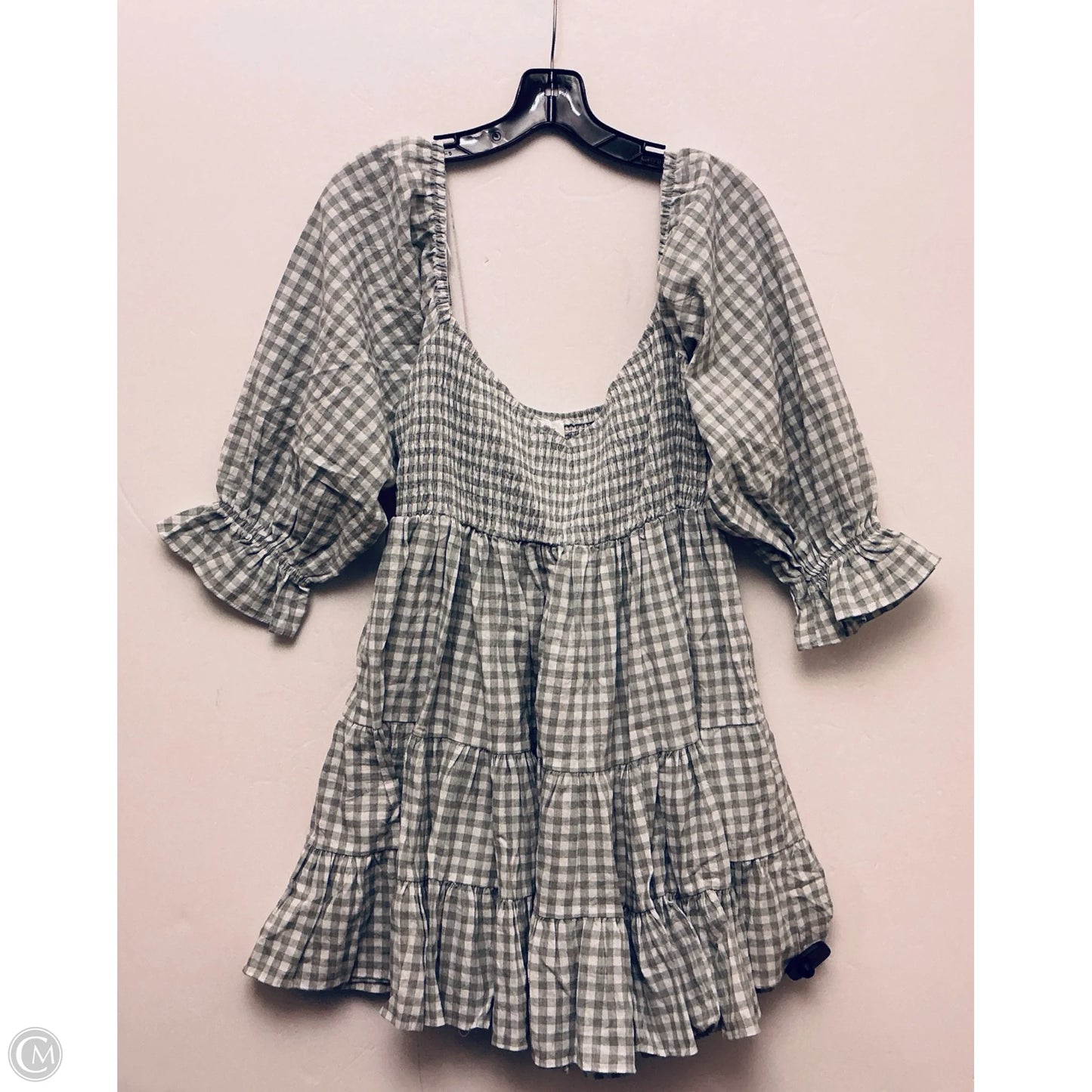 Dress Casual Midi By Mable In Checkered Pattern, Size: L