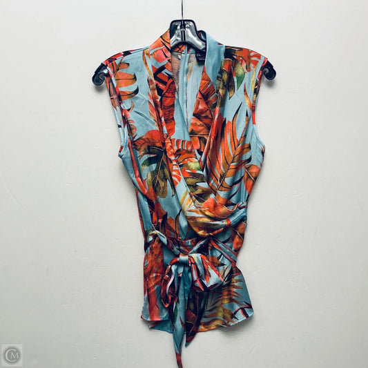 Top Sleeveless By Frank Lyman In Blue & Orange, Size: M