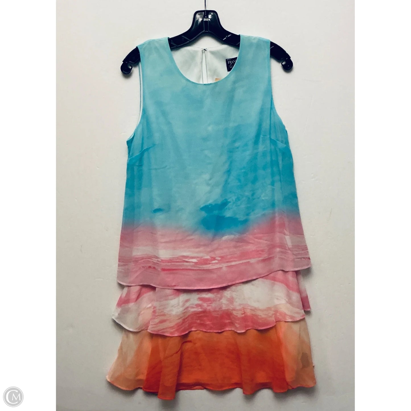 Dress Casual Midi By Frank Lyman In Blue & Pink, Size: M