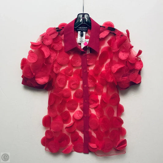 Top Short Sleeve By Frank Lyman In Pink, Size: S