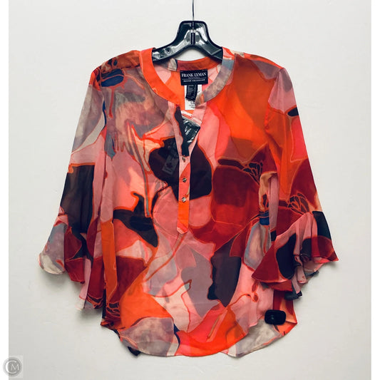 Top Long Sleeve By Frank Lyman In Orange, Size: Xs