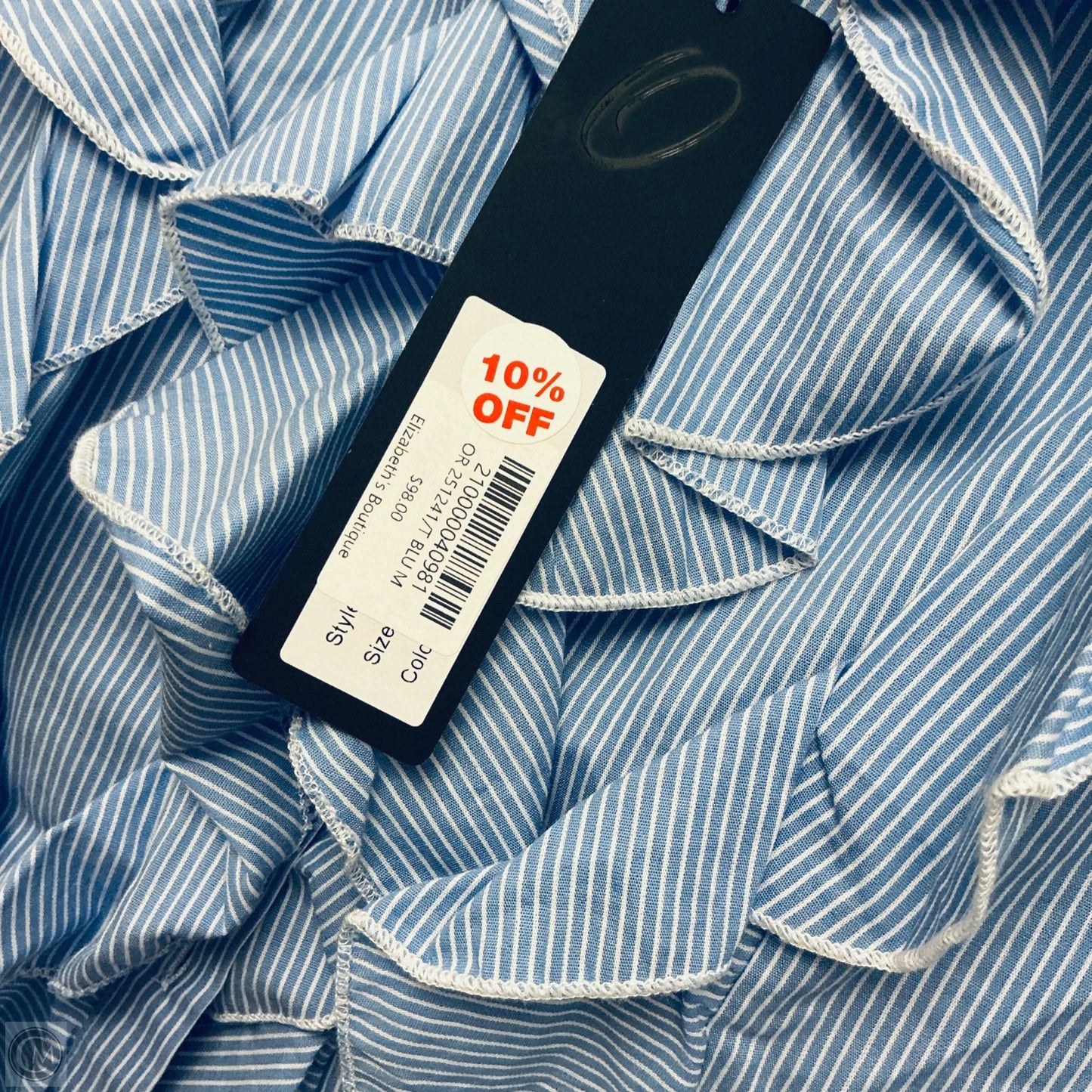 Top Sleeveless By Cmb In Blue, Size: M