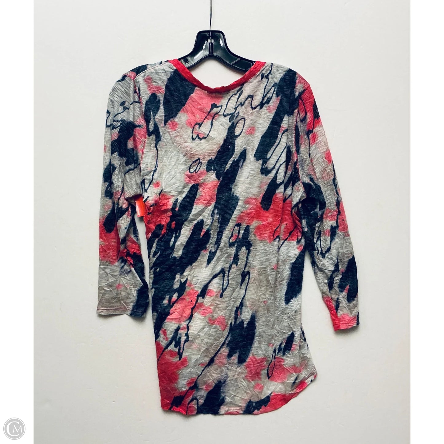 Top Long Sleeve By David Cline In Pink & White, Size: Xl