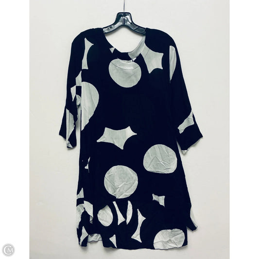 Tunic Long Sleeve By Cmc In Black & White, Size: M