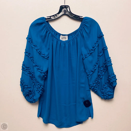 Top Long Sleeve By Joseph Ribkoff In Blue, Size: S
