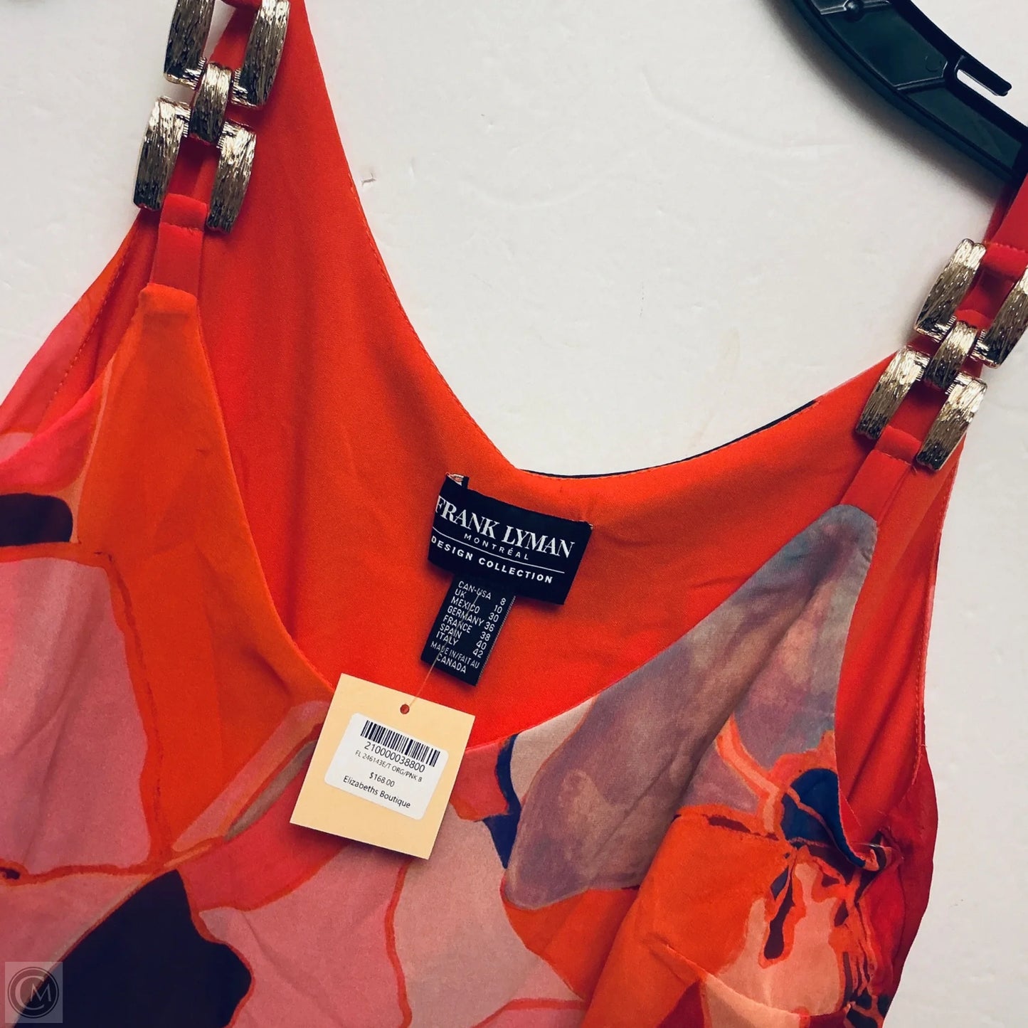 Top Sleeveless By Frank Lyman In Orange, Size: M