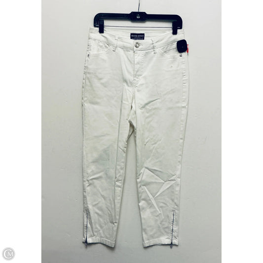 Jeans Straight By Frank Lyman In White Denim, Size: L