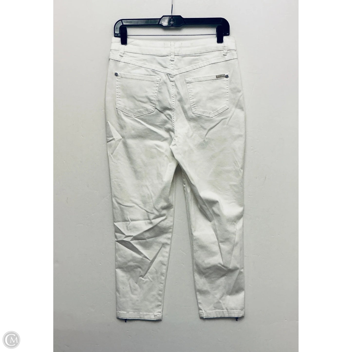 Jeans Straight By Frank Lyman In White Denim, Size: L