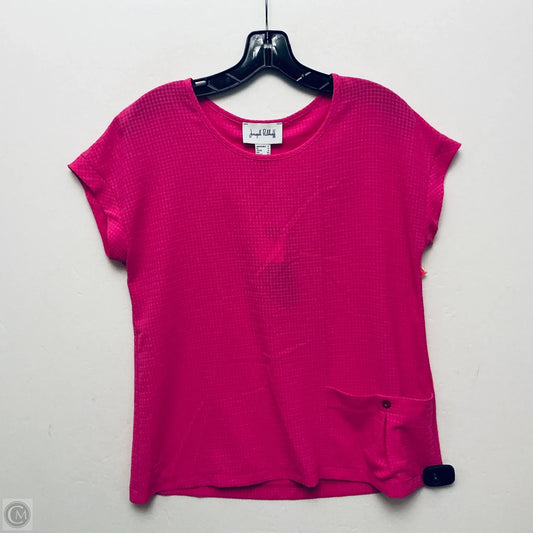 Top Short Sleeve By Joseph Ribkoff In Pink, Size: L