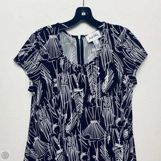 Dress Casual Midi By Joseph Ribkoff In Black & White, Size: L