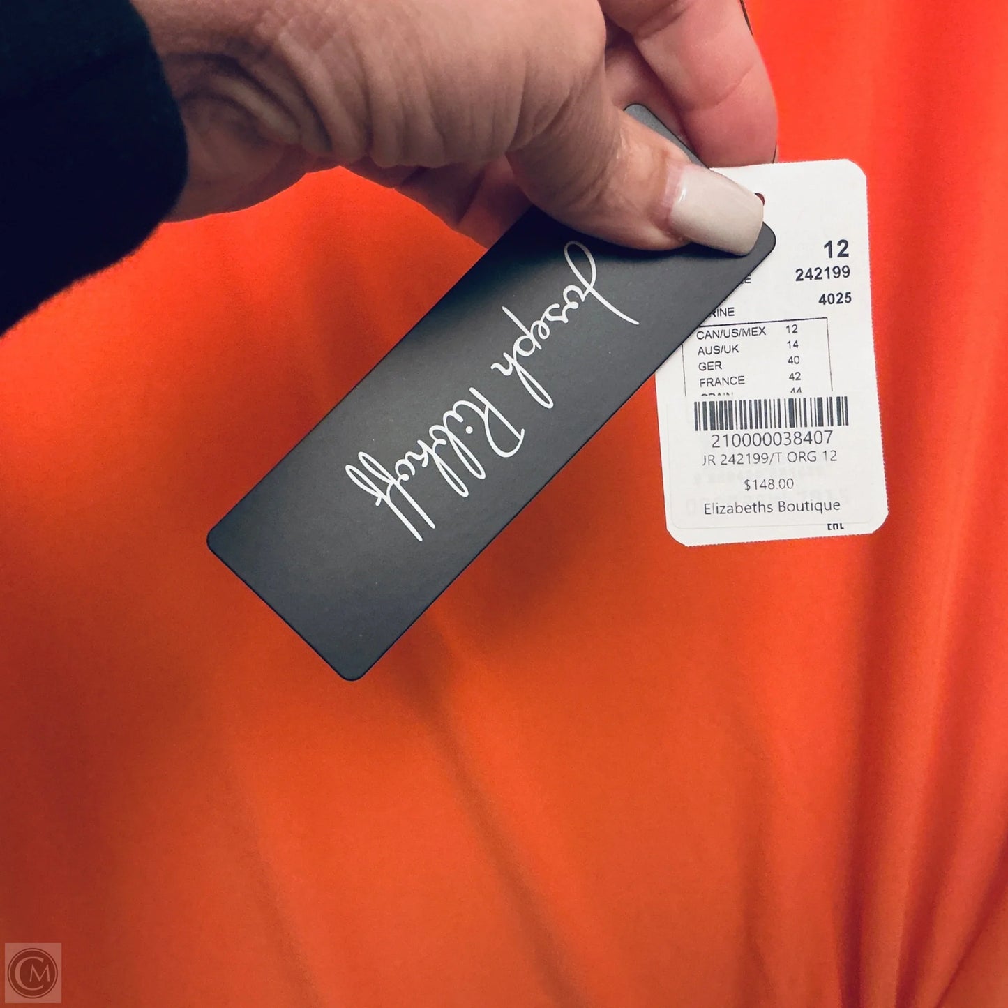 Top Short Sleeve By Joseph Ribkoff In Orange, Size: L