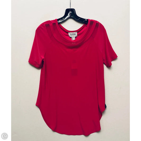 Top Short Sleeve By Joseph Ribkoff In Pink, Size: M