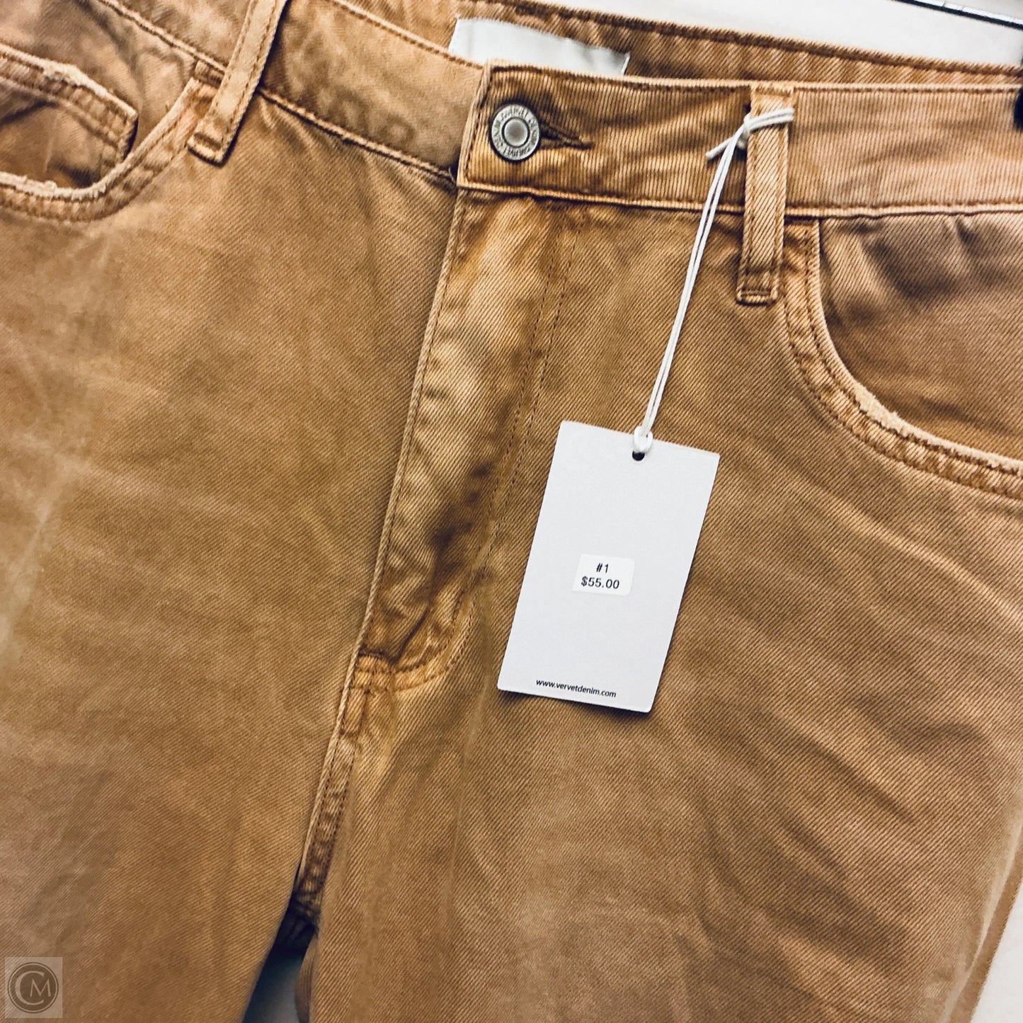 Jeans Flared By Vervet In Tan Denim, Size: 10