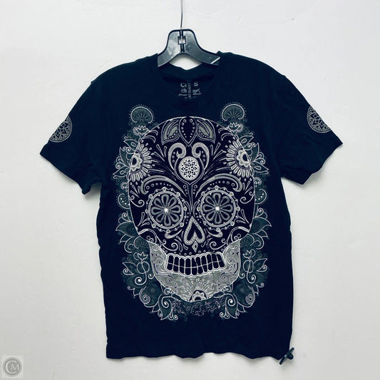 Top Short Sleeve By Clothes Mentor In Black, Size: S