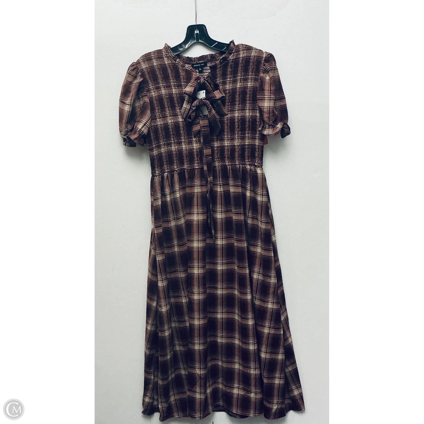Dress Casual Maxi By Clothes Mentor In Plaid Pattern, Size: L