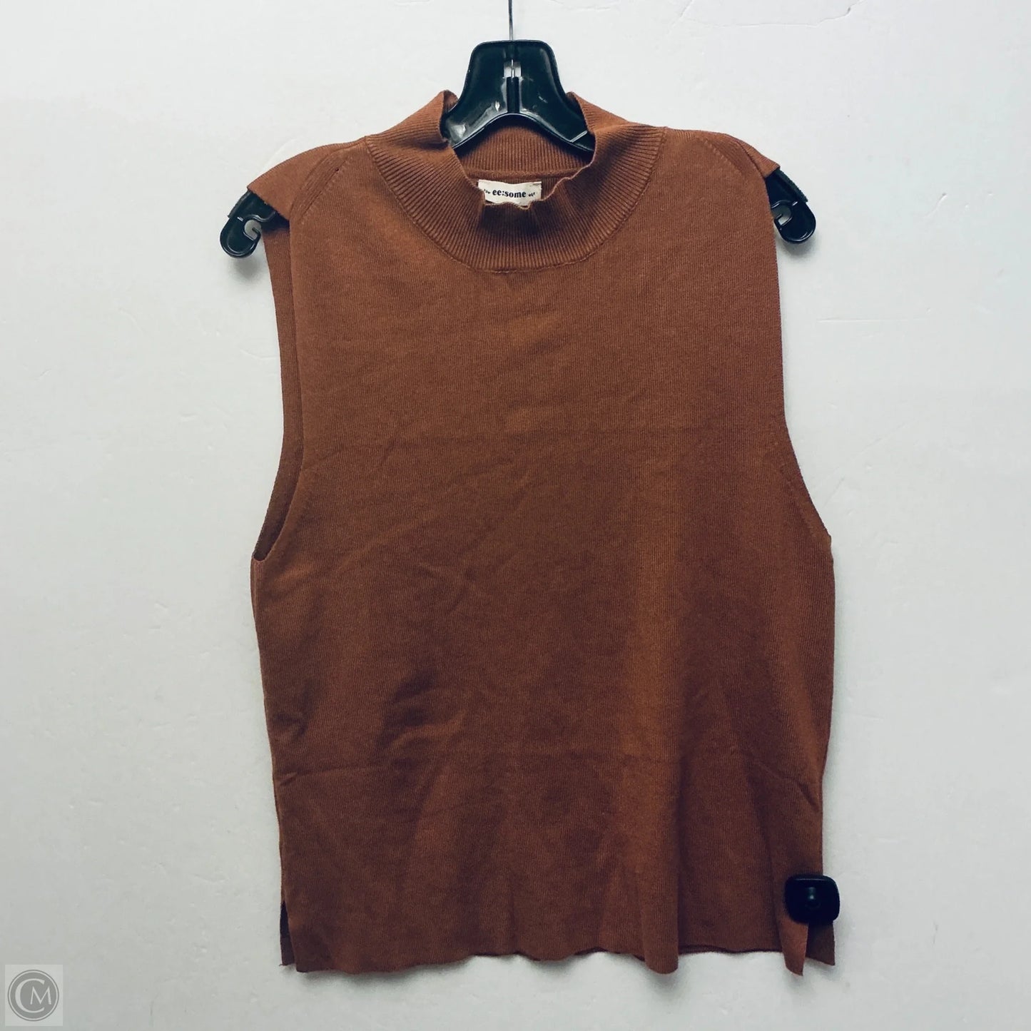Top Sleeveless By Ee Some In Brown, Size: Xl
