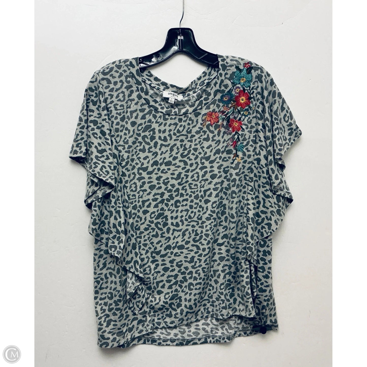 Top Short Sleeve By Umgee In Grey, Size: L