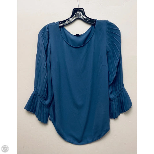 Top Long Sleeve By Ann Taylor In Blue, Size: Xs