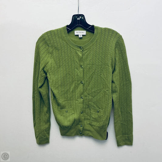 Sweater Cardigan By Free Assembly In Green, Size: Xs