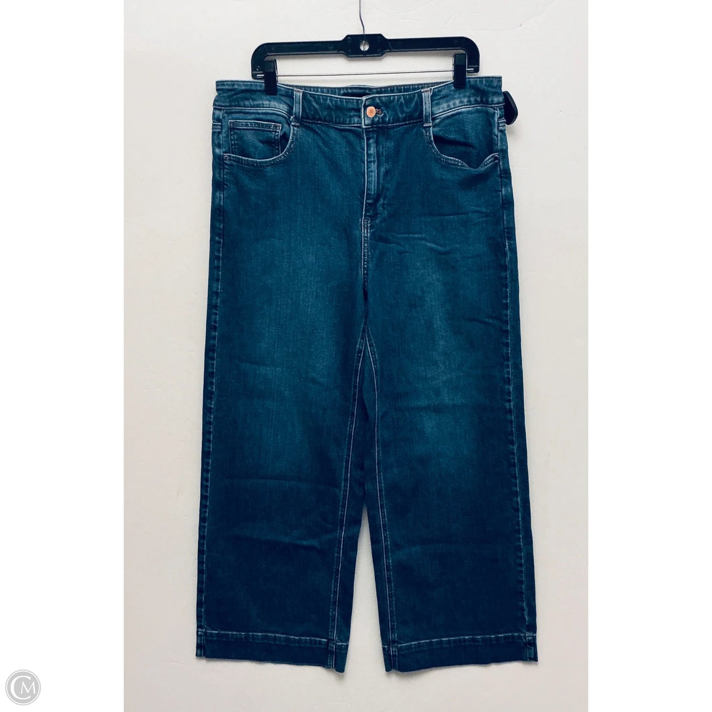 Jeans Wide Leg By Talbots In Blue Denim, Size: 14