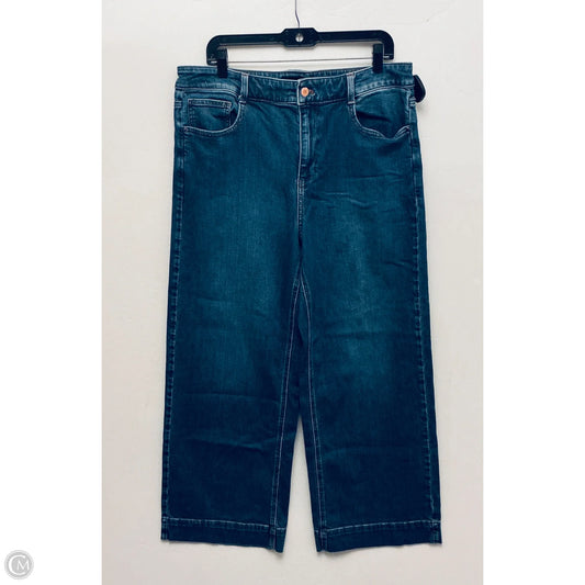 Jeans Wide Leg By Talbots In Blue Denim, Size: 14