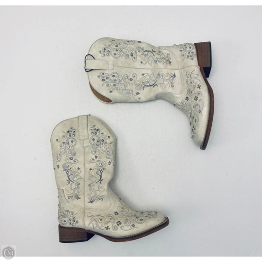 Boots Western By Clothes Mentor In White, Size: 8