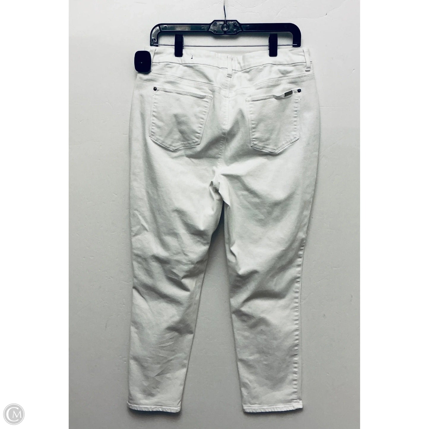 Jeans Cropped By Chicos In White Denim, Size: 12