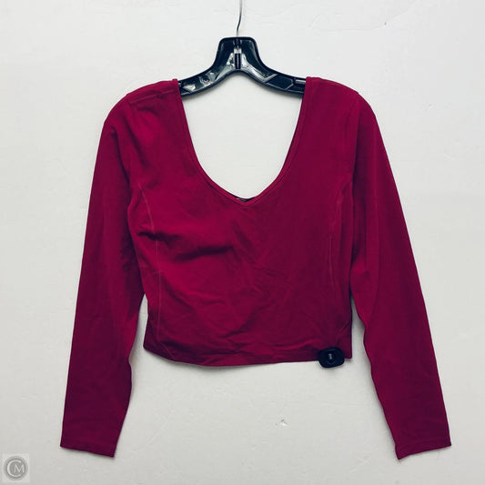 Athletic Top Long Sleeve Crewneck By Lululemon In Pink, Size: 10