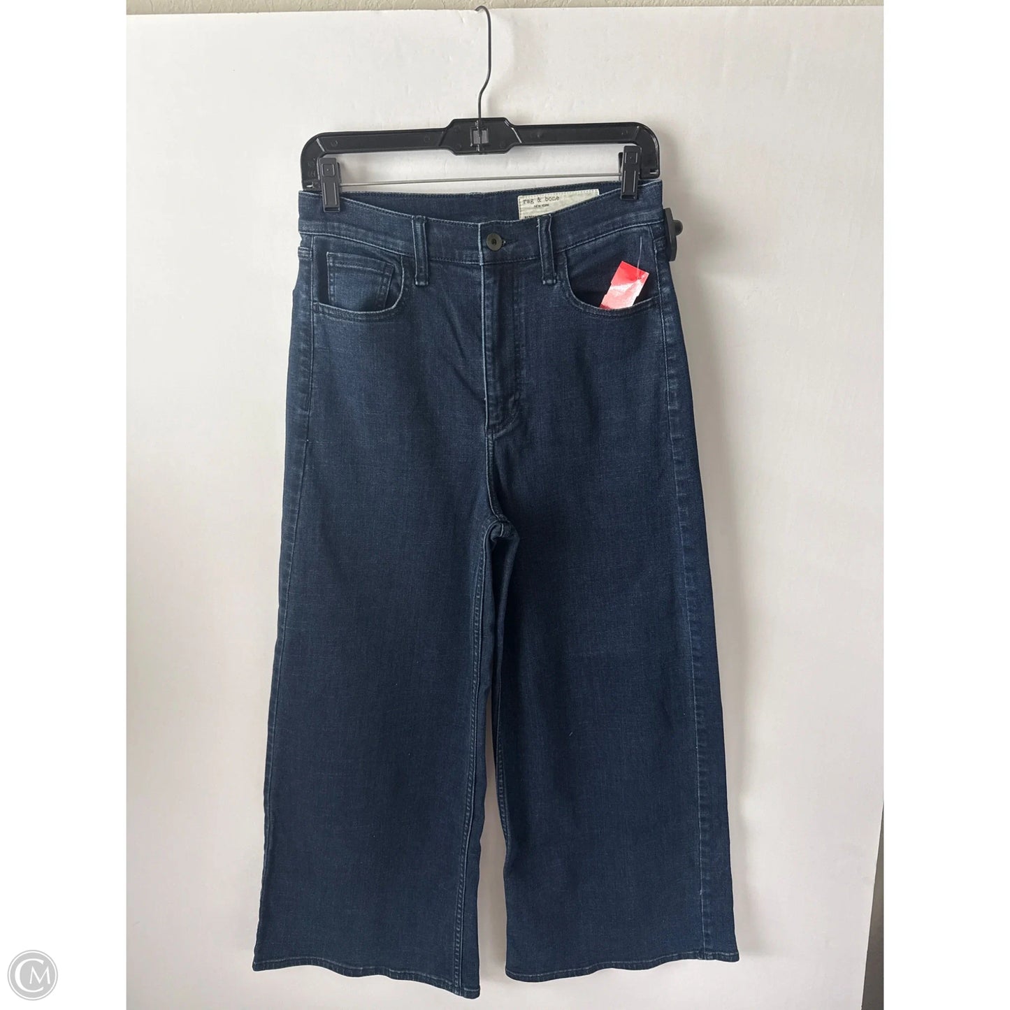 Jeans Wide Leg By Rag And Bone In Blue Denim, Size: 6