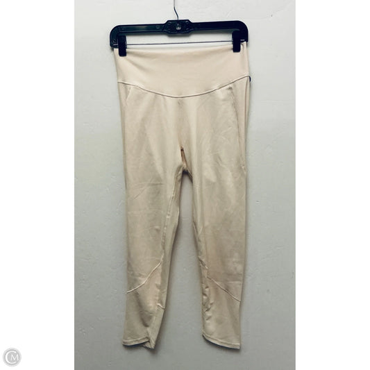Athletic Leggings By Adidas In Cream, Size: L