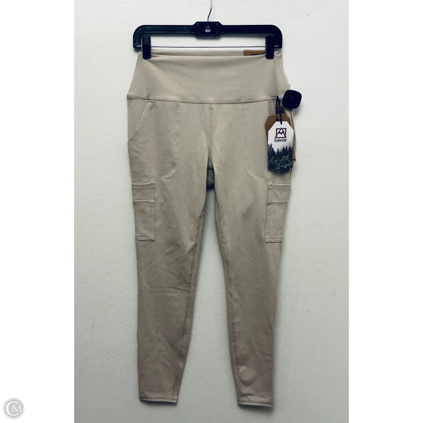 Athletic Leggings By Avalanche In Tan, Size: L