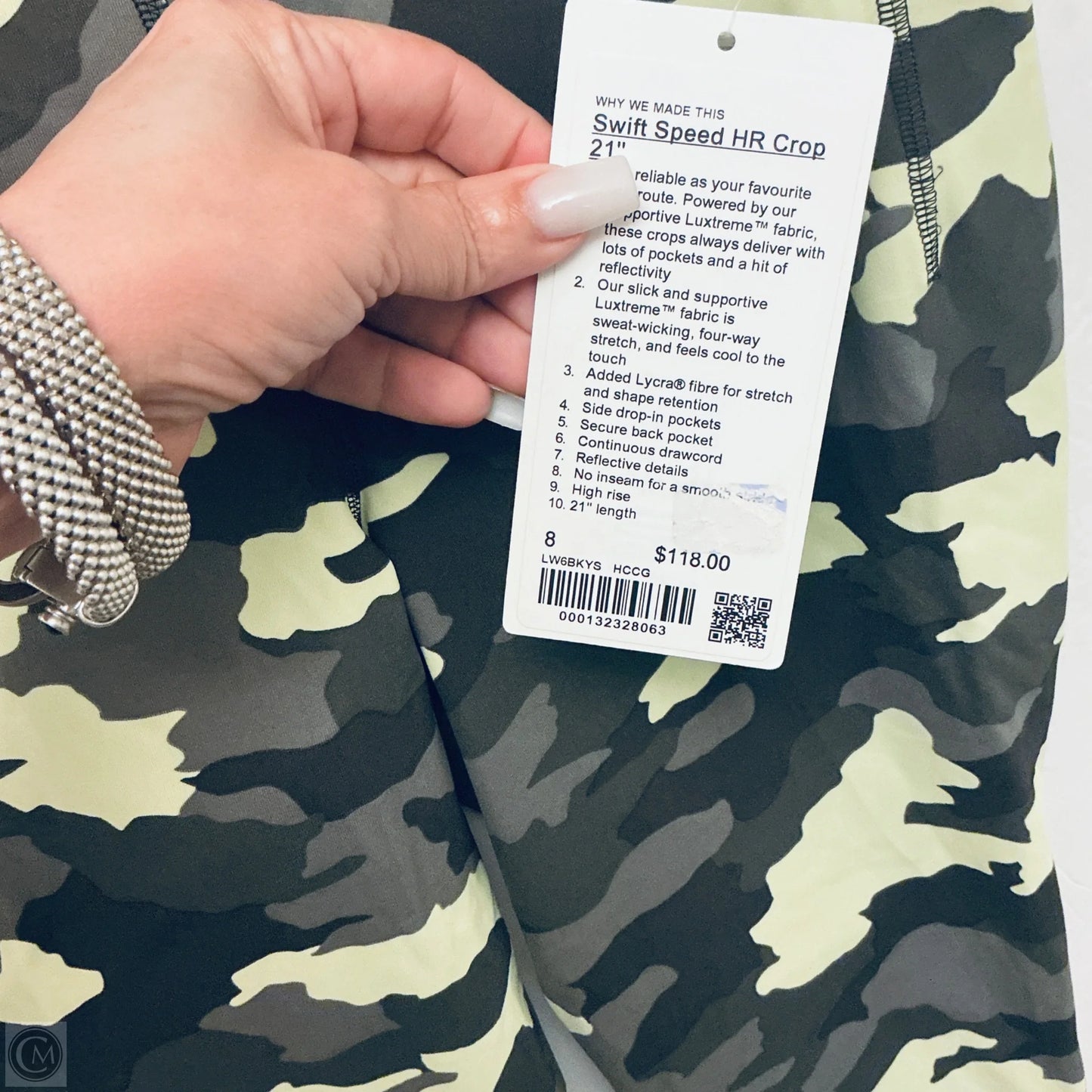 Athletic Leggings Capris By Lululemon In Camouflage Print, Size: 8