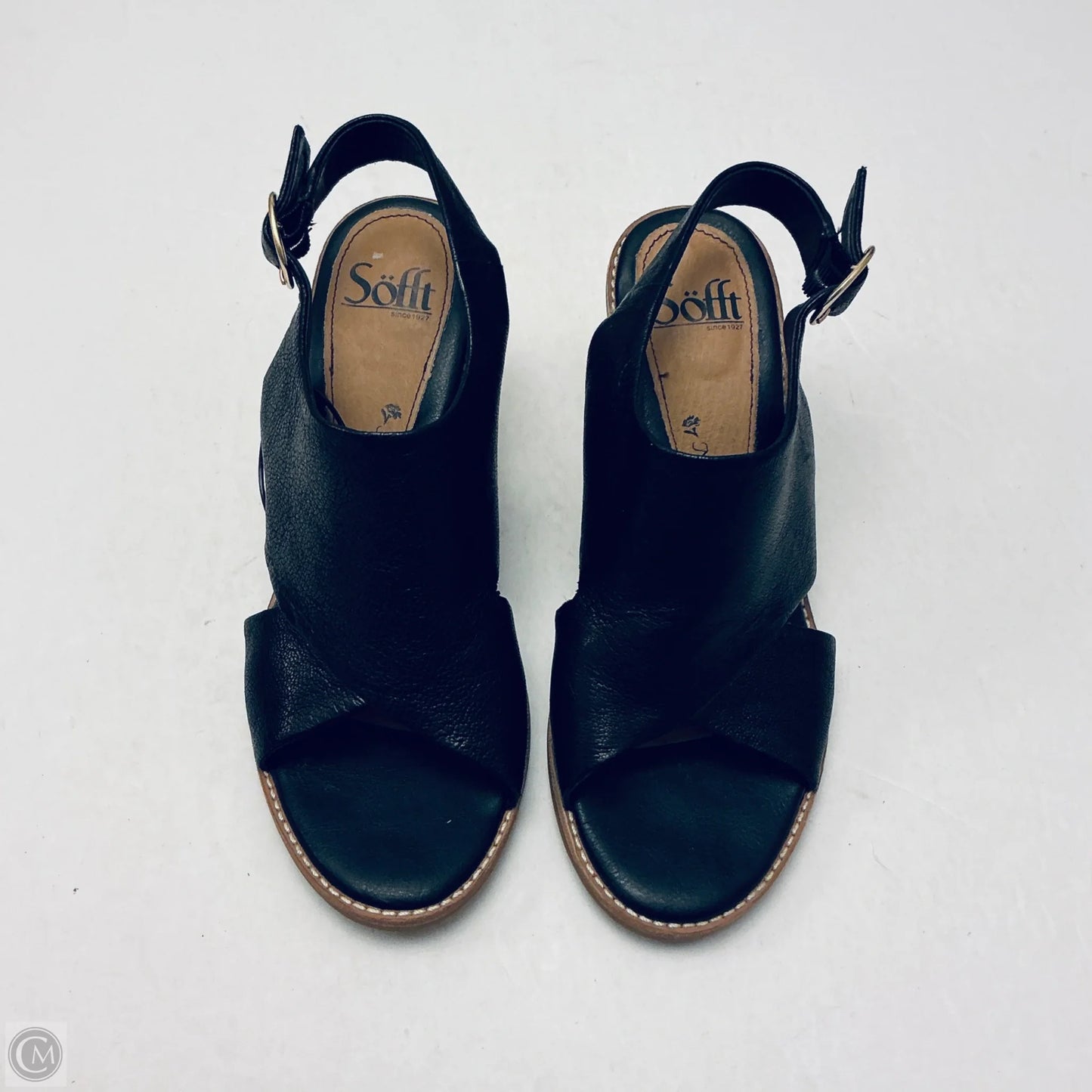 Sandals Heels Block By Sofft In Black, Size: 7
