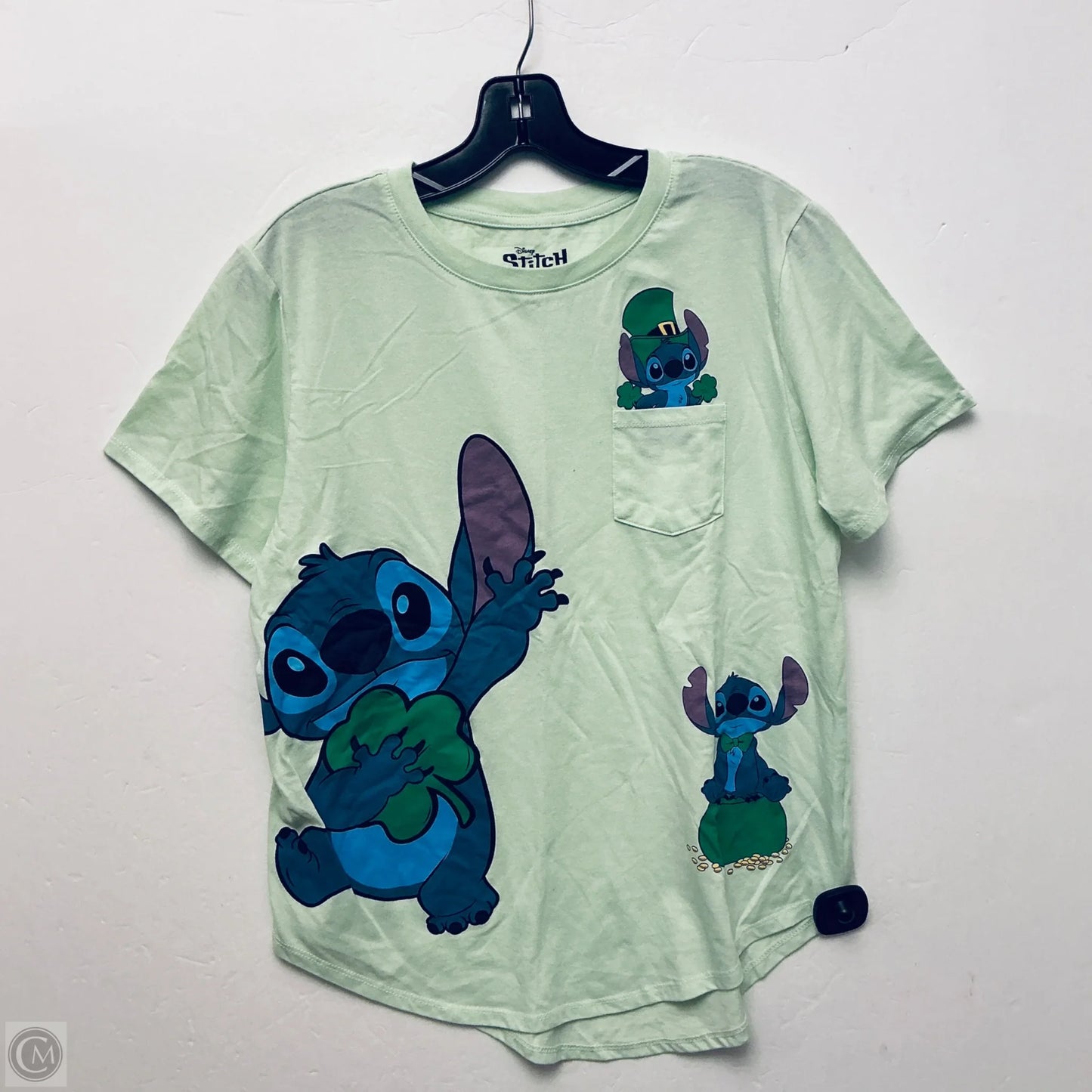 Top Short Sleeve Basic By Disney In Green, Size: Xl
