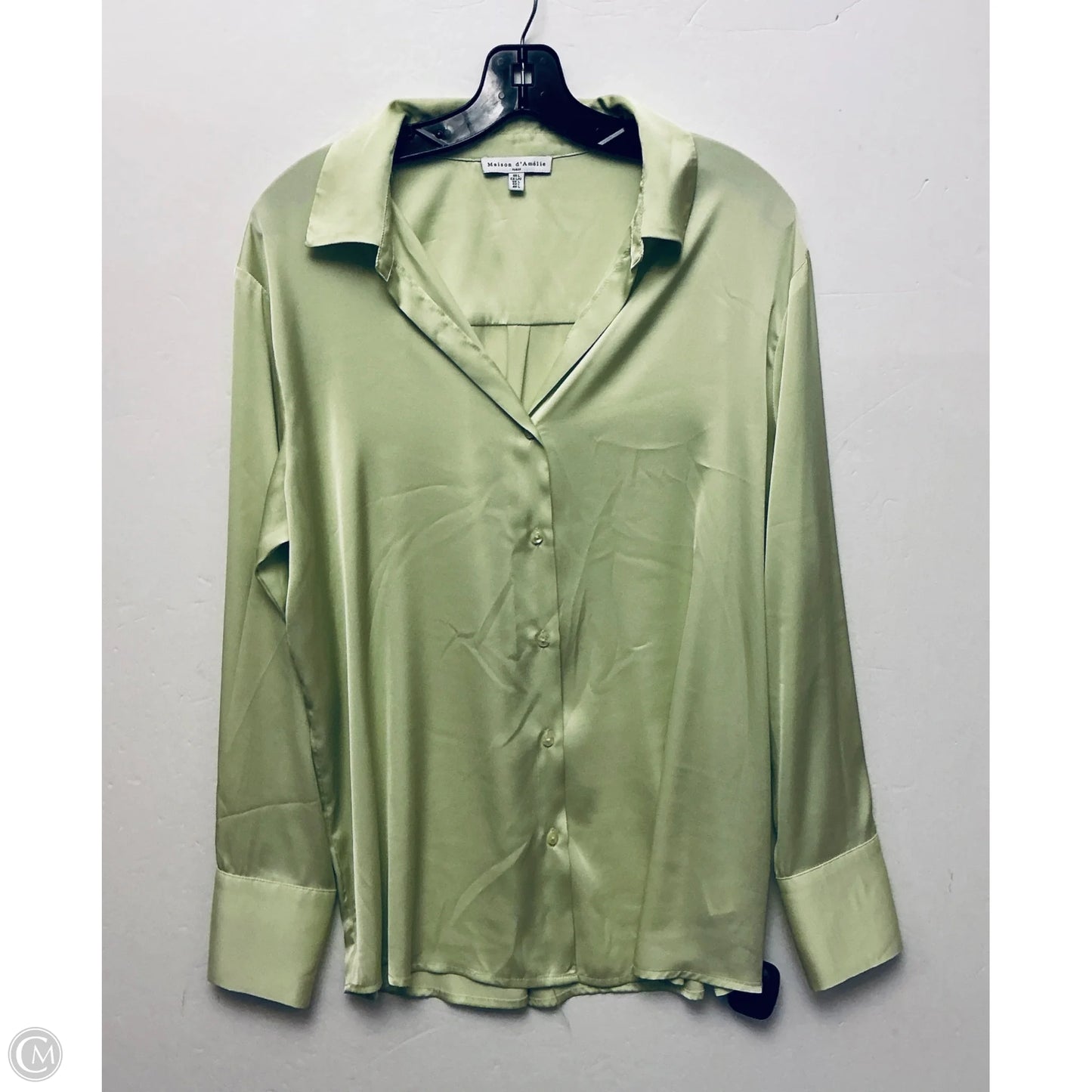 Top Long Sleeve By Maison Damelie In Green, Size: L