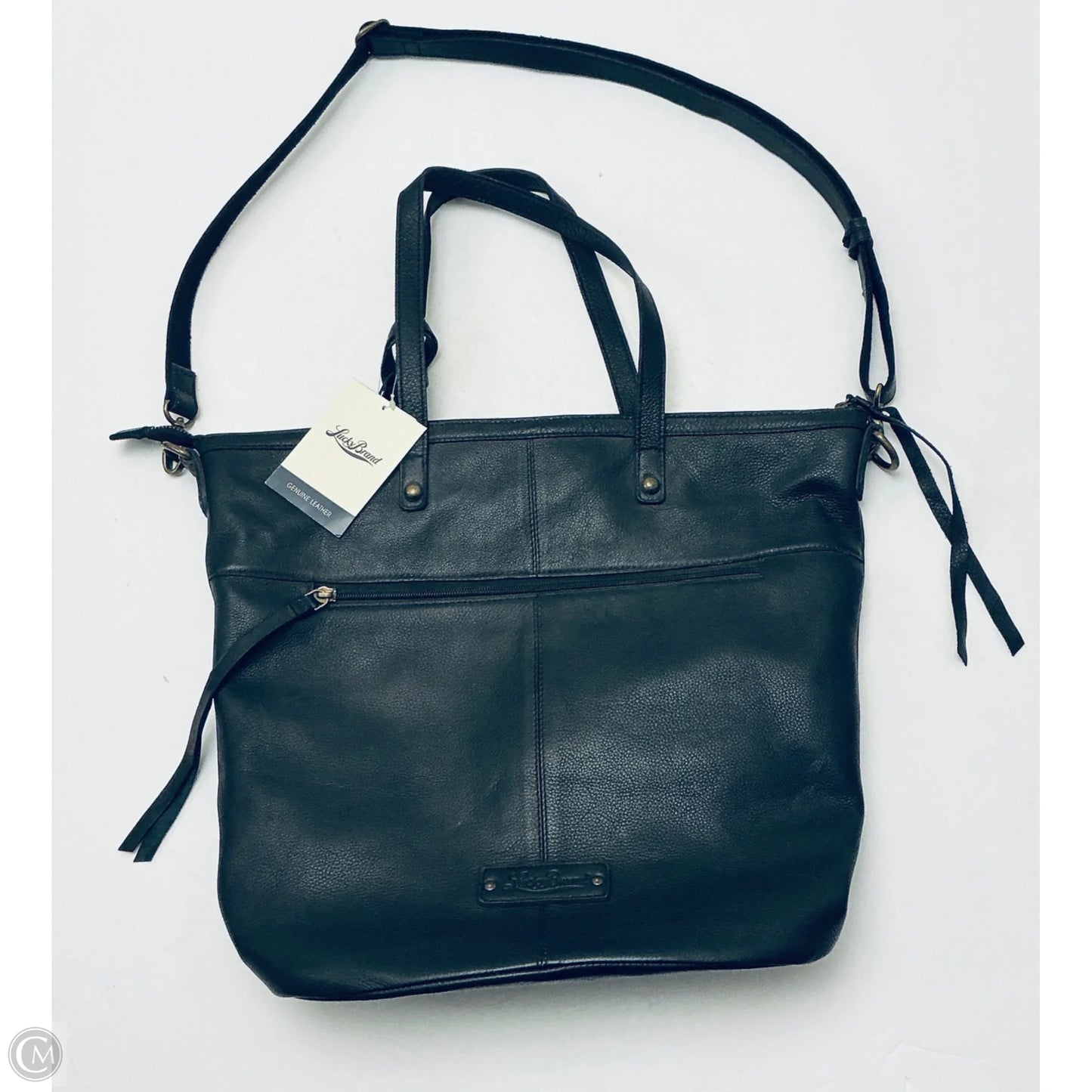 Handbag Leather By Lucky Brand, Size: Large
