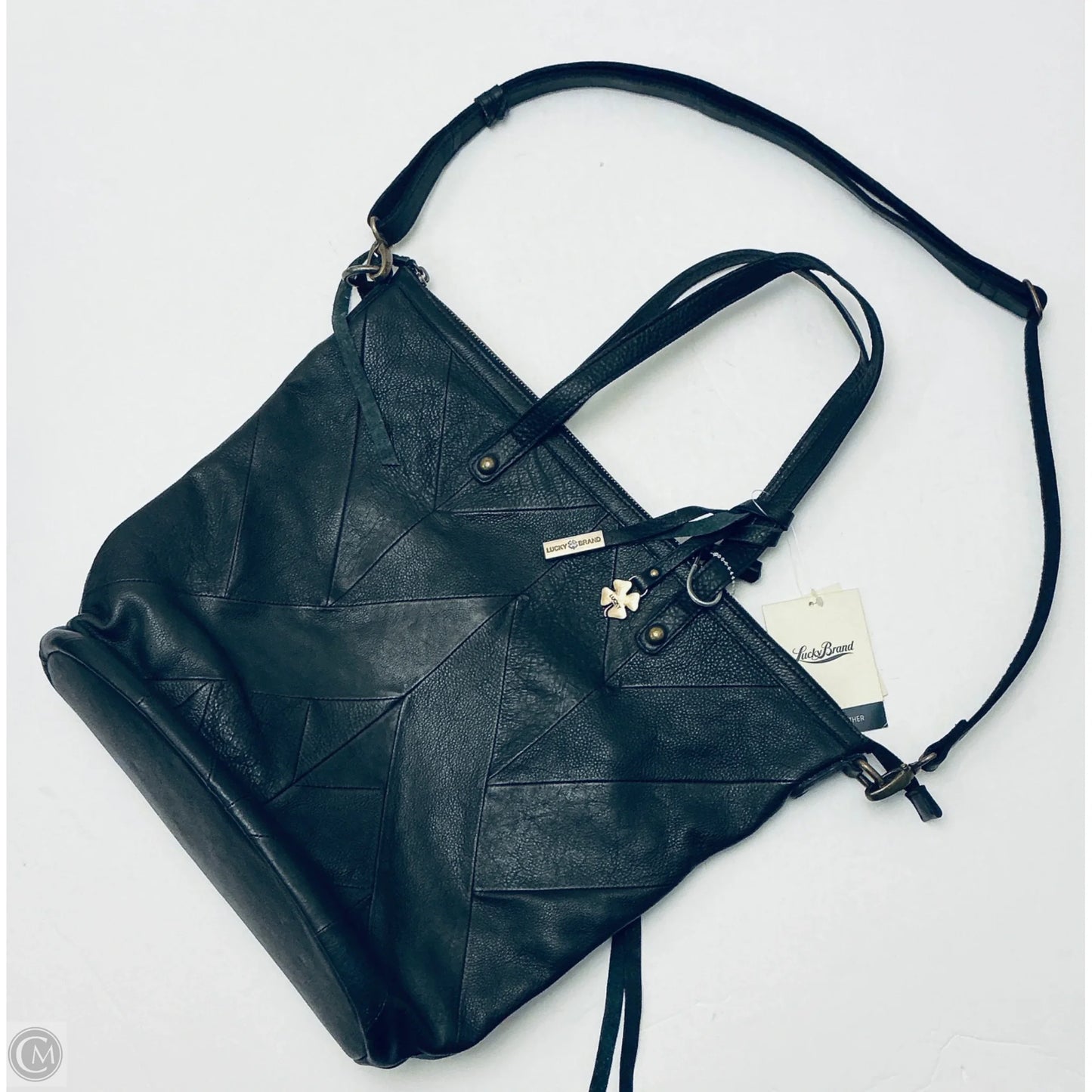 Handbag Leather By Lucky Brand, Size: Large