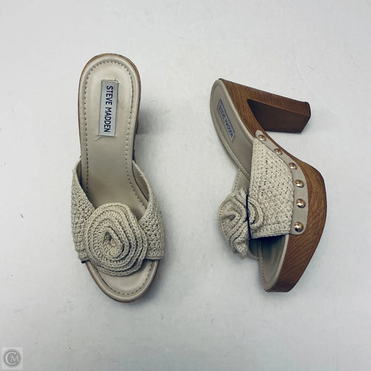 Shoes Heels Block By Steve Madden In White, Size: 7.5
