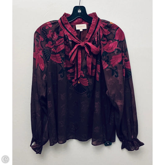 Top Long Sleeve By Clothes Mentor In Purple, Size: L