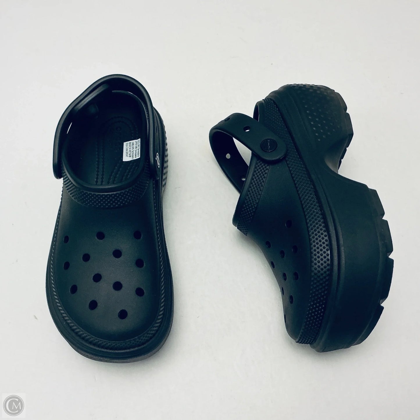 Shoes Heels Platform By Crocs In Black, Size: 9