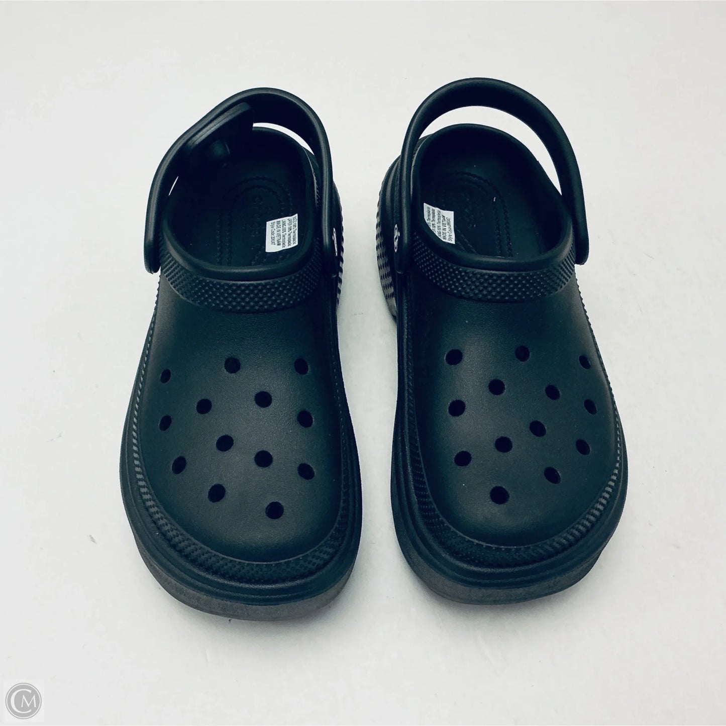 Shoes Heels Platform By Crocs In Black, Size: 9