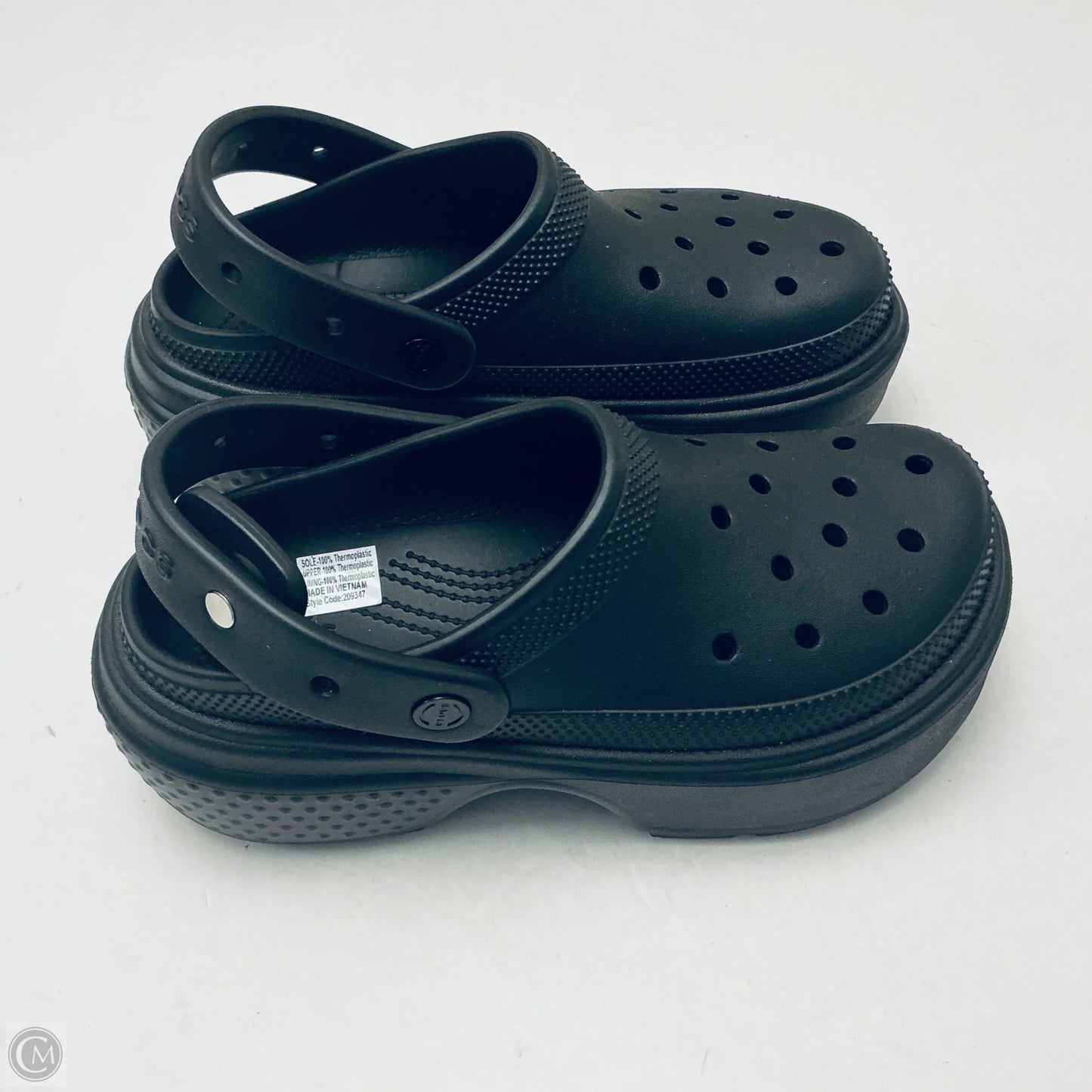Shoes Heels Platform By Crocs In Black, Size: 9