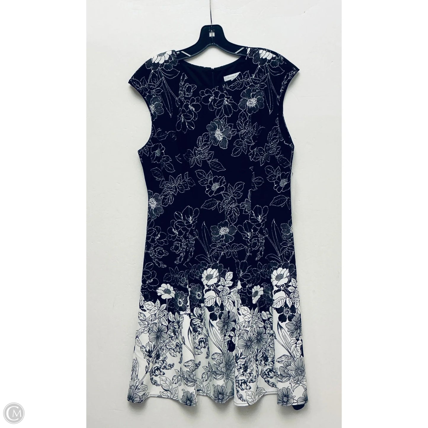 Dress Work By London Times In Black & White, Size: M