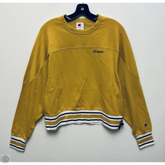 Sweatshirt Crewneck By Champion In Yellow, Size: Xl