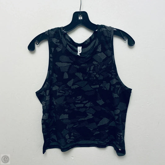 Athletic Tank Top By Lululemon In Black & Grey, Size: 6